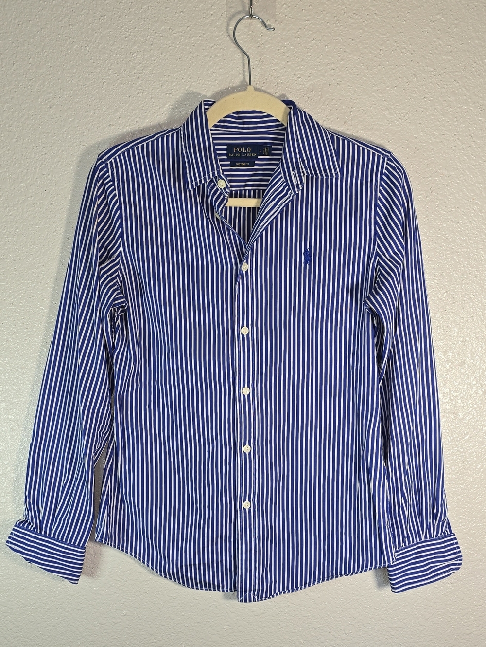 Polo by Ralph Lauren Navy & White Vertical Stripe Button-Down Shirt
